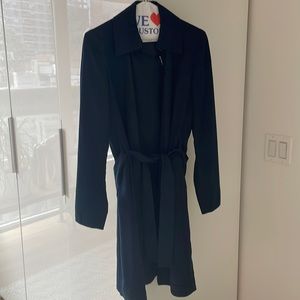 Aritzia Babaton navy blue trench coat XS